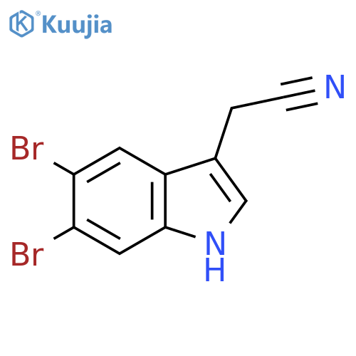 2-(5,6-Dibromo-1h-indol-3-yl)acetonitrile structure
