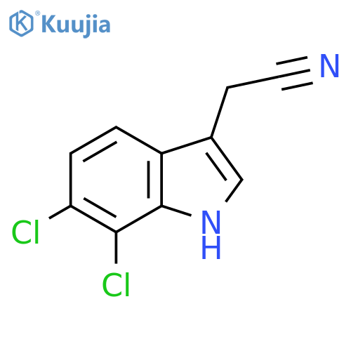 2-(6,7-Dichloro-1h-indol-3-yl)acetonitrile structure