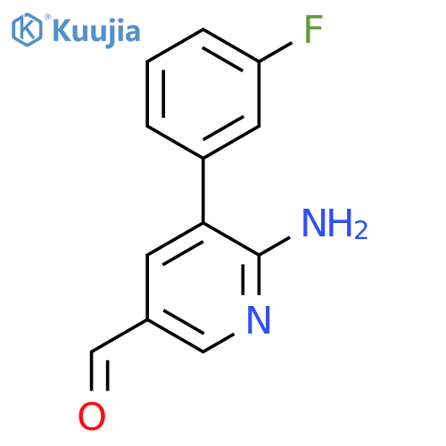 6-Amino-5-(3-fluorophenyl)nicotinaldehyde structure