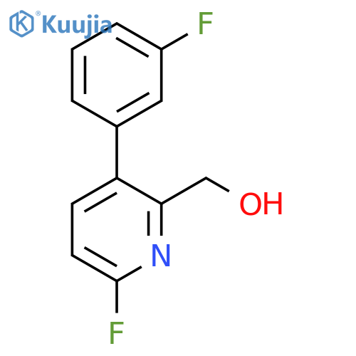 6-Fluoro-3-(3-fluorophenyl)pyridine-2-methanol structure