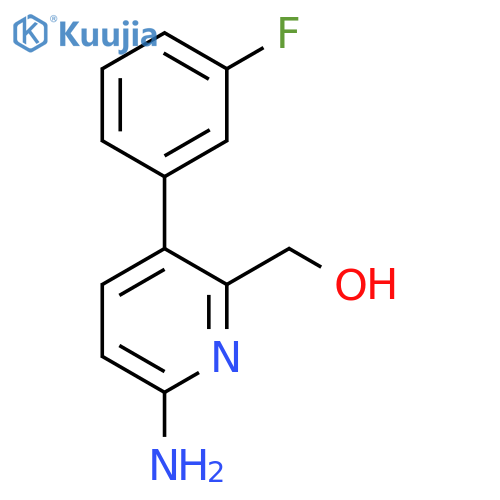 6-Amino-3-(3-fluorophenyl)pyridine-2-methanol structure