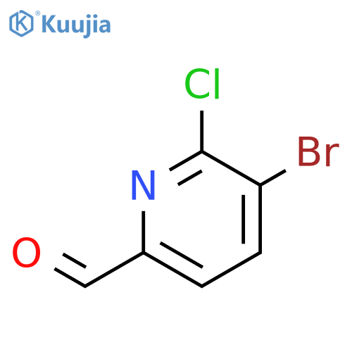 5-bromo-6-chloro-pyridine-2-carbaldehyde structure