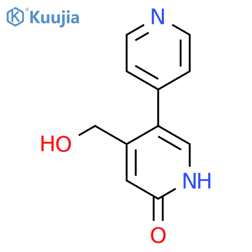 2-Hydroxy-5-(pyridin-4-yl)pyridine-4-methanol structure