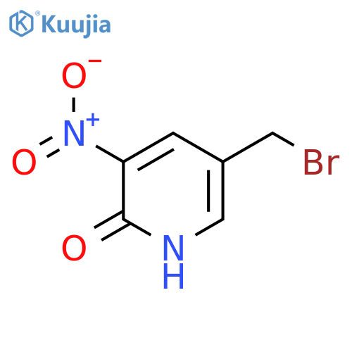 3-Bromomethyl-6-hydroxy-5-nitropyridine structure