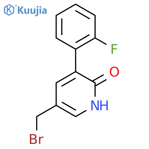 3-Bromomethyl-5-(2-fluorophenyl)-6-hydroxypyridine structure