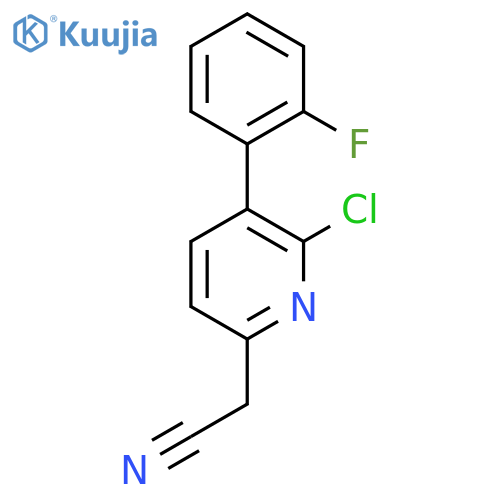 6-Chloro-5-(2-fluorophenyl)pyridine-2-acetonitrile structure