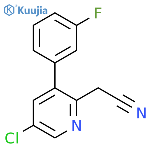5-Chloro-3-(3-fluorophenyl)pyridine-2-acetonitrile structure