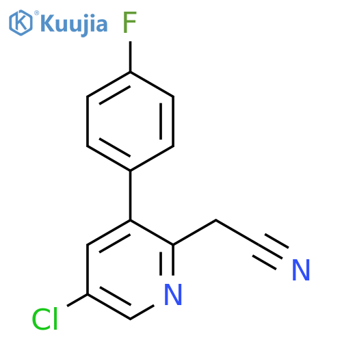 5-Chloro-3-(4-fluorophenyl)pyridine-2-acetonitrile structure