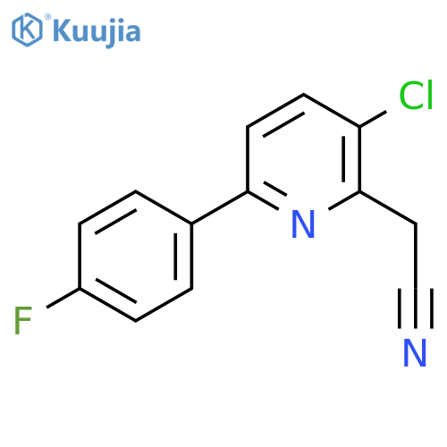 3-Chloro-6-(4-fluorophenyl)pyridine-2-acetonitrile structure