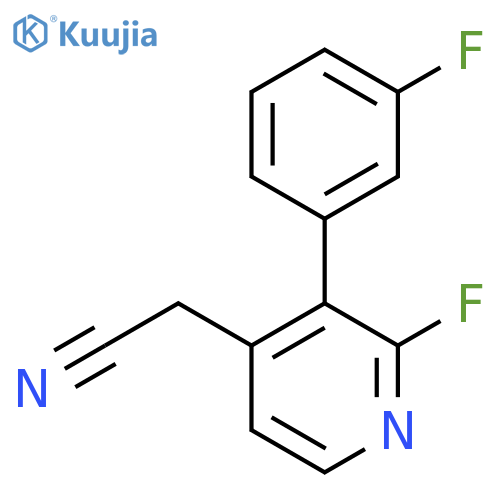 2-Fluoro-3-(3-fluorophenyl)pyridine-4-acetonitrile structure
