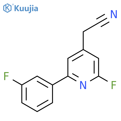 2-Fluoro-6-(3-fluorophenyl)pyridine-4-acetonitrile structure