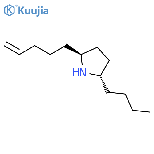 Pyrrolidine, 2-butyl-5-(4-pentenyl)-, trans- structure