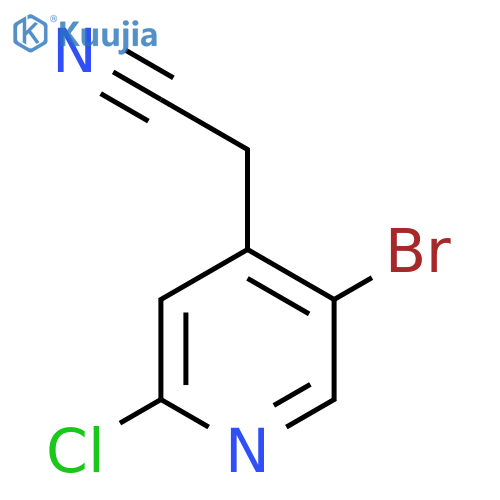 2-(5-bromo-2-chloropyridin-4-yl)acetonitrile structure