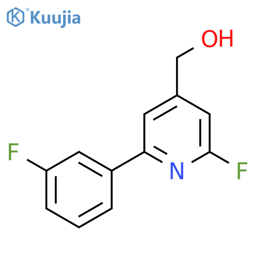 2-Fluoro-6-(3-fluorophenyl)pyridine-4-methanol structure
