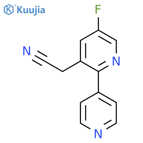 5-Fluoro-2-(pyridin-4-yl)pyridine-3-acetonitrile structure
