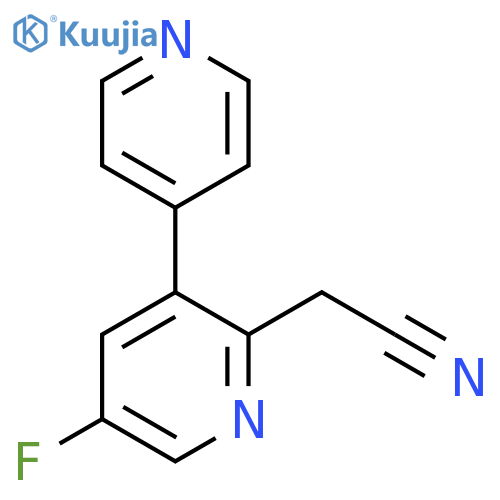 5-Fluoro-3-(pyridin-4-yl)pyridine-2-acetonitrile structure