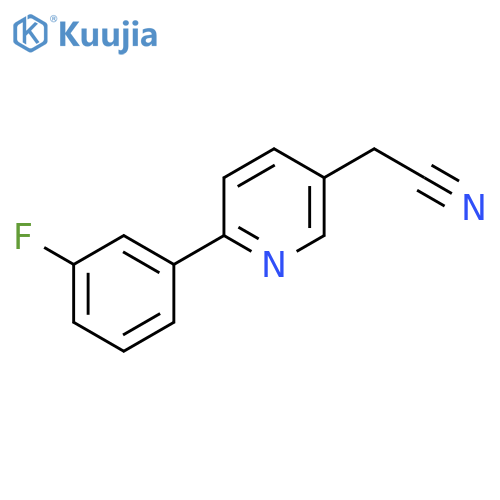 2-(3-Fluorophenyl)pyridine-5-acetonitrile structure