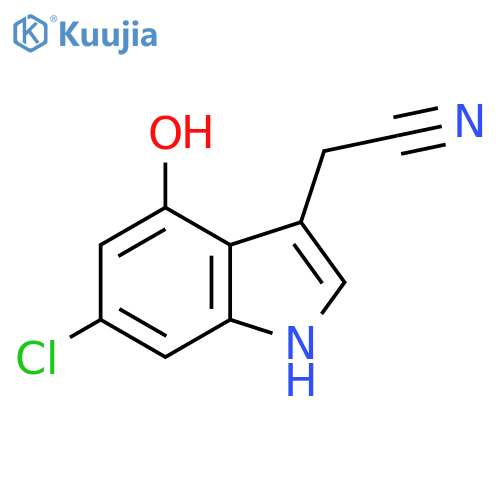 2-(6-Chloro-4-hydroxy-1h-indol-3-yl)acetonitrile structure