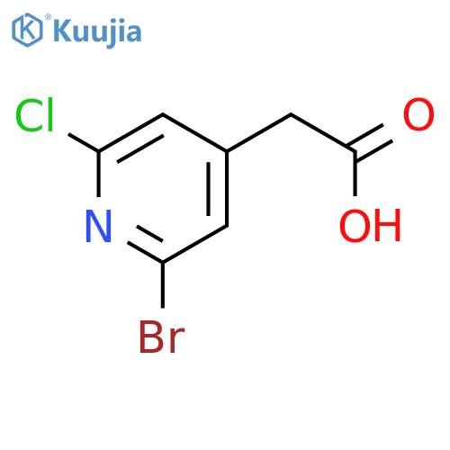 2-(2-bromo-6-chloropyridin-4-yl)acetic acid structure
