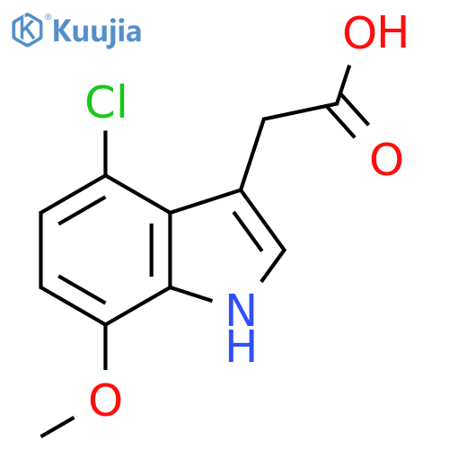 2-(4-Chloro-7-methoxy-1H-indol-3-yl)acetic acid structure