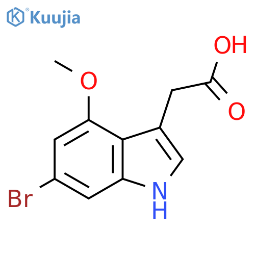 2-(6-Bromo-4-methoxy-1H-indol-3-yl)acetic acid structure