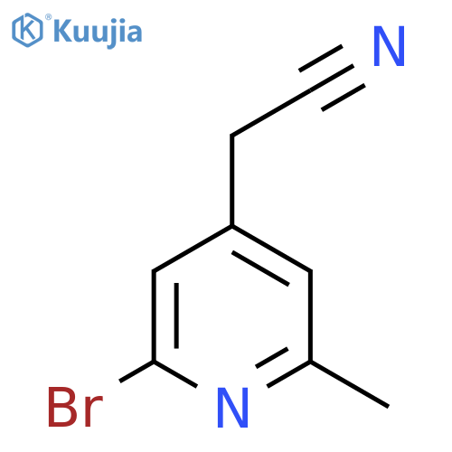 2-Bromo-6-methylpyridine-4-acetonitrile structure