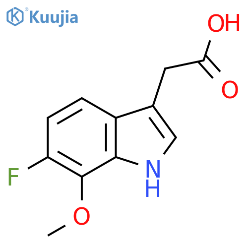 1H-Indole-3-acetic acid, 6-fluoro-7-methoxy- structure
