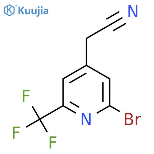 2-Bromo-6-(trifluoromethyl)pyridine-4-acetonitrile structure