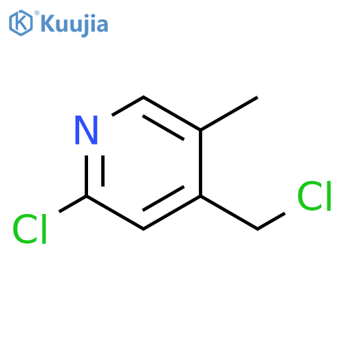 2-chloro-4-(chloromethyl)-5-methylpyridine structure