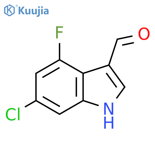 6-Chloro-4-fluoro-1h-indole-3-carbaldehyde structure