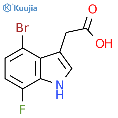 4-Bromo-7-fluoroindole-3-aceticAcid structure