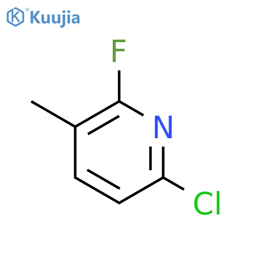 6-chloro-2-fluoro-3-methylpyridine structure