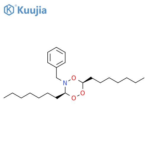 1,2,4,5-Trioxazine, 3,6-diheptyldihydro-5-(phenylmethyl)-, cis- structure