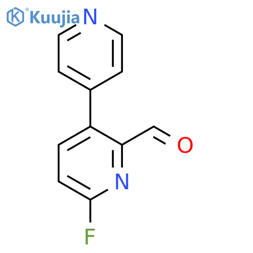 6-Fluoro-3-(pyridin-4-yl)picolinaldehyde structure