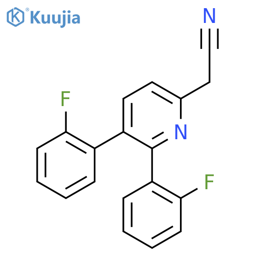 2,3-Bis(2-fluorophenyl)pyridine-6-acetonitrile structure
