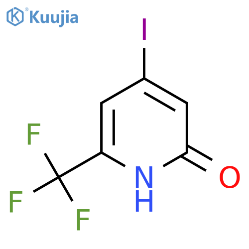 2-Hydroxy-4-iodo-6-(trifluoromethyl)pyridine structure