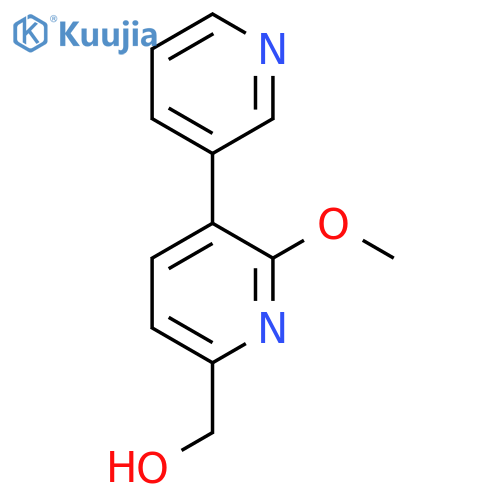 6-Methoxy-5-(pyridin-3-yl)pyridine-2-methanol structure