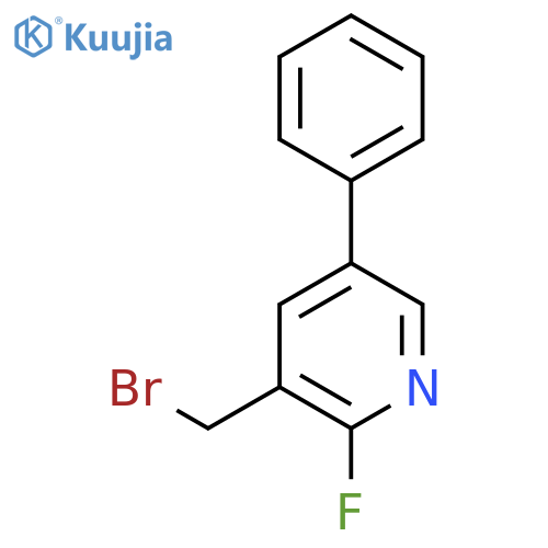 3-Bromomethyl-2-fluoro-5-phenylpyridine structure