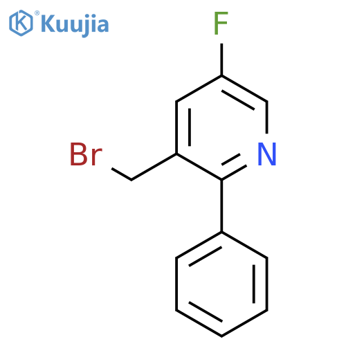 3-Bromomethyl-5-fluoro-2-phenylpyridine structure