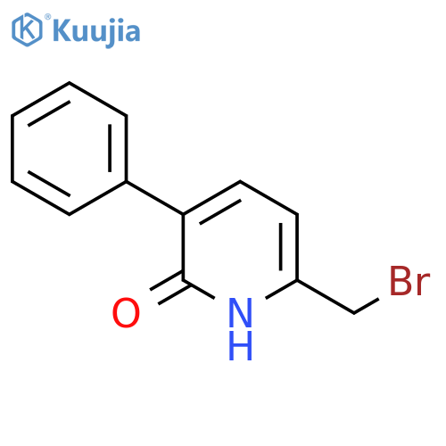 2-Bromomethyl-6-hydroxy-5-phenylpyridine structure