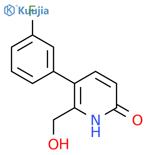 3-(3-Fluorophenyl)-6-hydroxypyridine-2-methanol structure