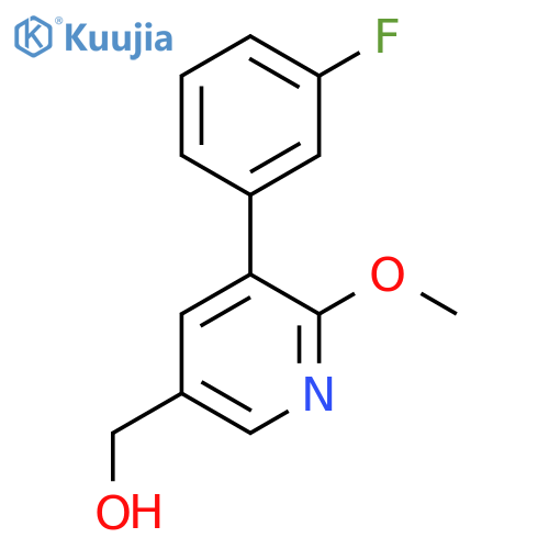 5-(3-Fluorophenyl)-6-methoxypyridine-3-methanol structure