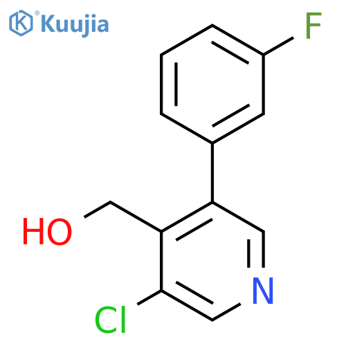 3-Chloro-5-(3-fluorophenyl)pyridine-4-methanol structure