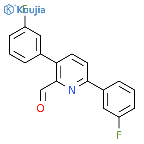 3,6-Bis(3-fluorophenyl)picolinaldehyde structure