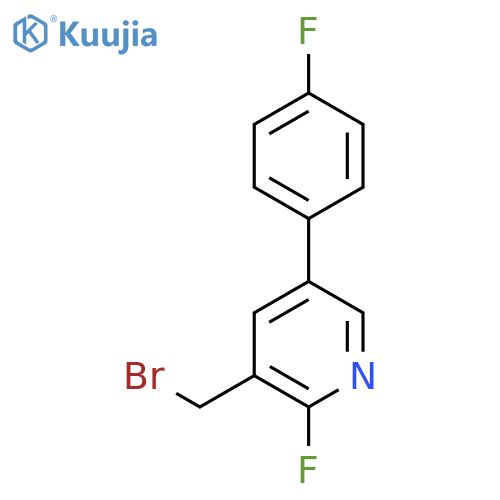 3-Bromomethyl-2-fluoro-5-(4-fluorophenyl)pyridine structure