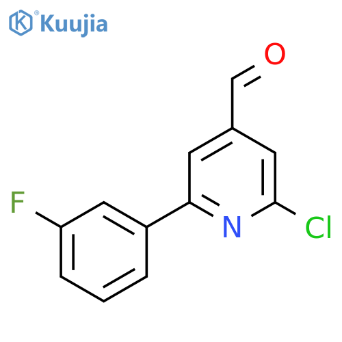 2-Chloro-6-(3-fluorophenyl)isonicotinaldehyde structure