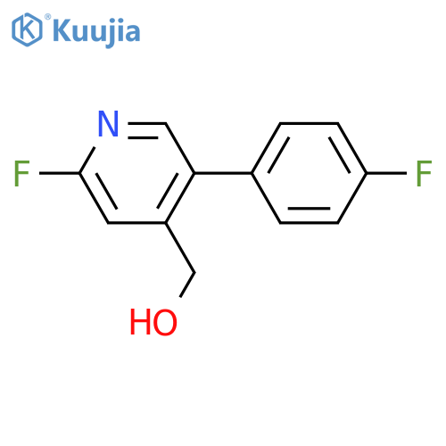 2-Fluoro-5-(4-fluorophenyl)pyridine-4-methanol structure