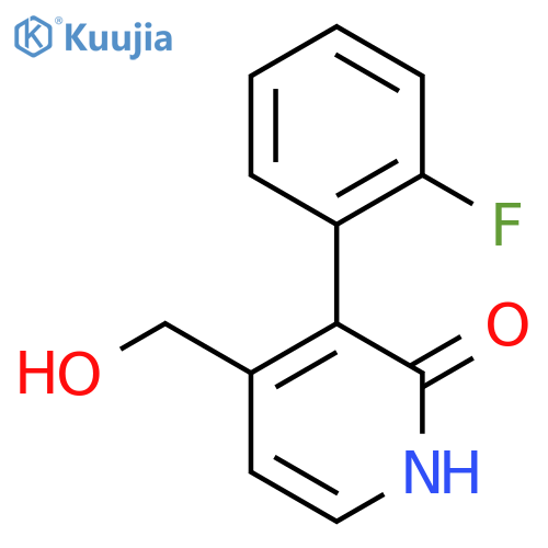 3-(2-Fluorophenyl)-2-hydroxypyridine-4-methanol structure