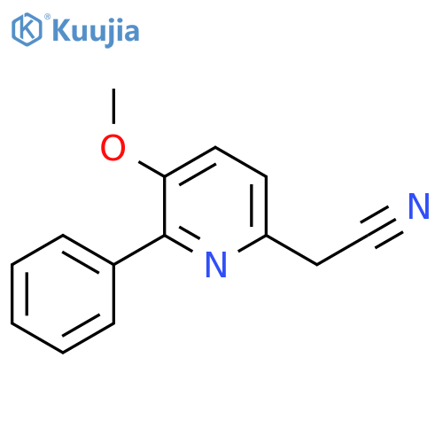 5-Methoxy-6-phenylpyridine-2-acetonitrile structure