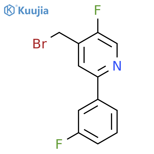 4-Bromomethyl-5-fluoro-2-(3-fluorophenyl)pyridine structure